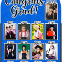 CroBlissful 27 x 16 Inch Graduation Photo Board Picture Frames Wall Decor Collage Display Green Felt Board for 4 x 3 Inch Photo DIY Picture Holder 2026 Graduation Party Decorations Blue