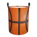 Basketball Ball Texture Round Laundry Hamper Storage Basket Toys Clothes Organizer Bin For Home Bathroom Bedroom Dorm Nursery, 38 L