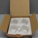 Espresso Cups 4-Piece set, 4 OZ Double Spout Cup with Handle, Espresso Shot Glass with V-Shaped Spout for Espresso Machine, Milk Cup (Espresso cups)