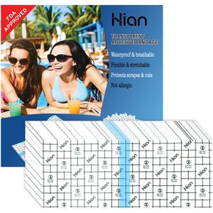Hion Tattoo Aftercare Waterproof Bandage Transparent Film Dressing 50 Pre-Cut Sheets 10 x 4 Inch Tattoo Cover Up Tape Second Skin Adhesive Bandage Waterproof Wound Cover for Swimming Shower Shield