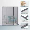 TheFitLife Fiberglass Magnetic Screen Door - Heavy Duty Mesh with Full Frame Hook and Loop Powerful Magnets That Closure Automatically, Door Screen Mesh Net (62x81 inch)