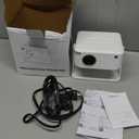 Mini Projector with WiFi 6 and Bluetooth 5.2, Portable Projector 4K Support, Auto Vertical Keystone 270 Rotatable, Compatible with Smartphone/TV Stick/Box/USB/HDMI (White)