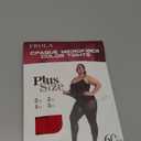 Frola Plus Size Tights for Women Semi Opaque Control Top High Waist Stockings 60 Denier Women's Pantyhose 2X 3X 4X 5X (Red)