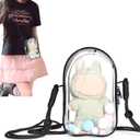 AICase Protective Case for Labubu Plush Doll,Clear Bag for Stadium Events Crossbody Doll Bag Accessories Stadium Approved Clear Purse for Kpop Ozzy Stray Ateez Saja Concerts Sports Festivals_2