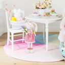 Standing Easter Bunny Decor with Stretchable Legs Large Rabbits Plush Gnome Figurine Cute Easter Decorations for Home Office Front Door Kitchen Farmhouse Spring Ornamen (Pink)