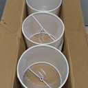 Wellmet Small Lamp Shades,ONLY for Candle Bulbs,Clip-on Drum Mini Lampshades,Set of 6, 5.5"x 5.5"x5",Cream White