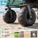 SUNNYFEEL Beach Wagon with Big Wheels for Sand - 300L Large Capacity
550LBS Heavy Duty Beach Cart with 9" Balloon Wheels, Foldable Wagon with Adjustable Handle for Camping, Outdoor, Black