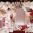 Metal Arch Backdrop Stand ,Set of 3 (7.2 ft/6.6 ft/6 ft) Square Wedding Arch Frame Gold Balloon Arch Stand for Wedding/ Birthday Party/ Baby Shower/ Graduation Ceremony Banquet Decoration