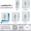 LiBa Bathroom Shower Curtain - Waterproof Plastic Shower Curtain Premium PEVA Non-Toxic Shower with Rust Proof Grommets Clear 8G Heavy Duty Bathroom Accessories 72x78