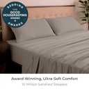 Mellanni California King Sheets Set - 4 PC Iconic Collection Bedding - Hotel Luxury, Extra Soft, Cooling Bed Sheets - Wrinkle, Fade, Stain Resistant (Cal King, Tan)