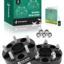 YHTAUTO 5x4.5 Hub Centric Wheel Spacers 1.25 Inch Fits Toyota, Lexus & Scion Models, Camry, RAV4, Prius, Avalon, RX, 5x114.3mm 5 Lug Tire Spacers w/ 12x1.5 Studs 60.1 mm Hub Bore, 2 PCS Black