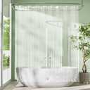 Amazer Long Shower Curtain Liner with Magnets, 72 x 78 Plastic Clear Shower Liner PEVA Waterproof Medium Weight Inside Shower Curtains Liner for Bathroom with Rustproof Grommets