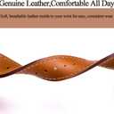 Genuine Leather Band Compatible with Samsung Galaxy Watch 8 40mm/44mm/ 8 Classic 46mm 2025 Only,Soft Wristband Stylish and Comfortable Replacement Strap for Women Men,Brown