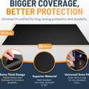 Oven Liners for Bottom of Oven - 3 Pack Large Heavy Duty Mats, 16.25x23 Non-Stick Reusable Liner for Electric, Gas, Toasters, Grills - BPA & PFOA Free Kitchen Accessory to Keep It Clean (Black)