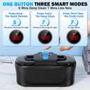 Ultrasonic Cleaner, 48KHz Jewelry Cleaner 400ML, Ultrasonic Retainer Cleaner for Eyeglasses Rings Watch Band Necklace Earing, Multi Deep Cleaning Modes, Black