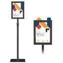 Relx Adjustable Outdoor Sign Holder Stand for Display - Floor Sign Stand with Base for Business Retail Events 11x17 inches Balck