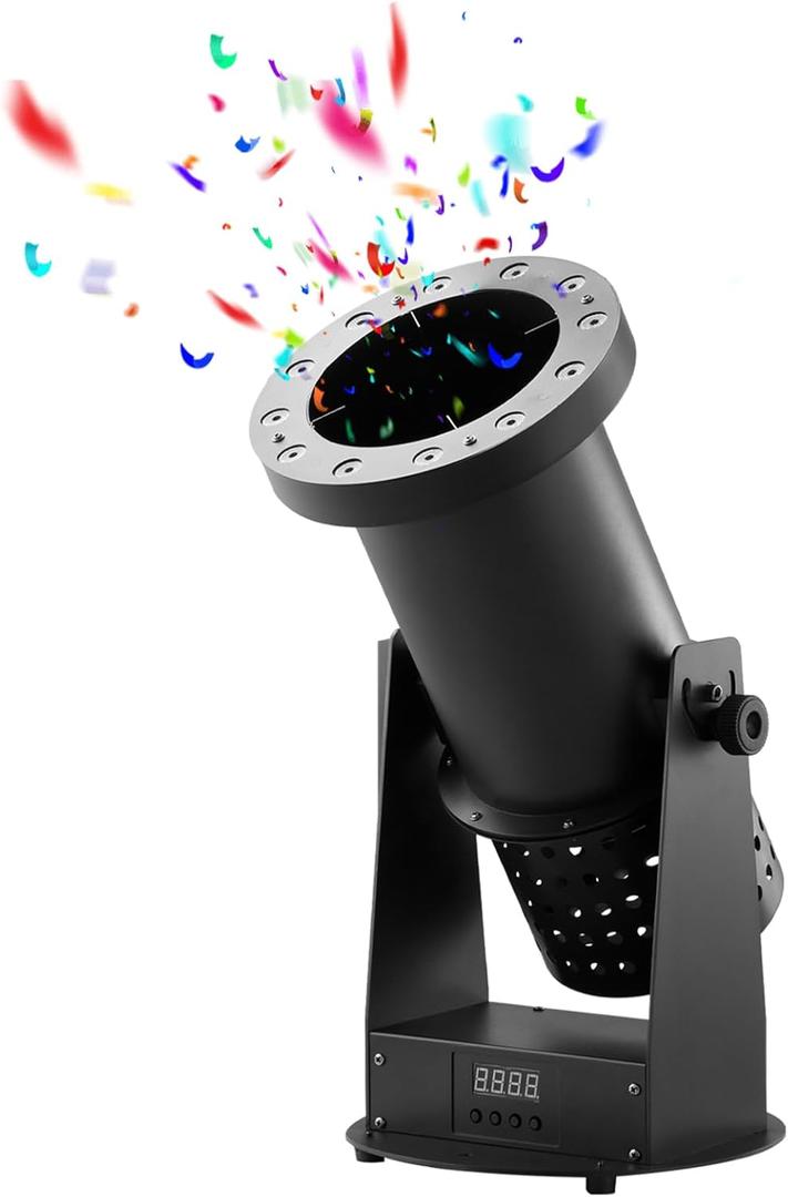 Electric Confetti Machine 1500W – LED Light Confetti Blower with Remote, Adds Excitement to Weddings, Parties, Concerts, and Celebration Events
