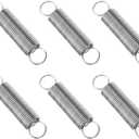 PATIKIL Extension Spring, 10pcs Wire Diameter 0.03", OD 0.31", Free Length 1.2" 304 Stainless Steel Dual Hook Tension Springs for Lawn Tractor Home Repairs DIY, Silver