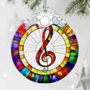 Musical Ornament, Stained Glass Christmas Decorations, Christmas Ornaments for Tree, Holiday Ornament, Gifts for Musical Lovers, Holiday Party Gifts, Gift Ideas & Xmas Gift