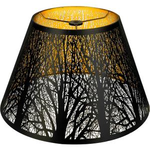 Medium Lamp Shade, ALUCSET Barrel Metal Lampshade with Pattern of Trees Lampshade for Table Lamp, 7x13x7.8 inch, Metal Lampshades, Spider