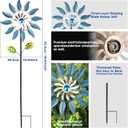 2 x Decorative Garden Stakes Wind Spinners Outdoor Clearance Metal Yard Art Gifts for Women Grandma Mom for Lawn Patio Yard Pathway Driveway Ornaments (Arc)