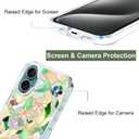 Unov Case Compatible with iPhone 16 Case Magnetic Clear with Design Compatible with MagSafe Slim Protective Soft TPU Bumper with Hard PC Back Embossed Pattern (Stained Glass Flower)