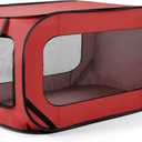 Love's cabin 36in Portable Large Dog Bed - Pop Up Dog Kennel, Indoor Outdoor Crate for Pets, Portable Car Seat Kennel, Cat Bed Collection, Red