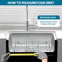 Sink Protector Stainless Steel 26" x 14" Rectangular Extra Large Sink Grid for Kitchen Sink Bottom, Rust-Resistant Drainage Rack with Scratch Prevention Centered Drain