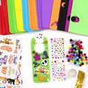 Fancy Land Halloween Crafts for Kids 24 Sets Halloween Foam DIY Doorknob Craft Kits Party Favors Classroom Activities Decorations