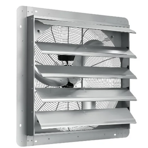 Garvee High-Speed 24 Inch Industrial Shutter Exhaust Fan – 3837 CFM Wall Mounted Ventilation – Automatic Aluminum Louvers, Quiet & Durable – For Garage, Attic, Workshop, Greenhouse – AC 150W 1400RPM 120V