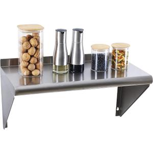 Stainless Steel Shelf 12"x24", Wall Mounted Metal Kitchen Shelf
Commercial Stainless Steel Wall Shelves, 260LB Heavy Duty Storage Floating Shelving for Restaurant, Garage, Laundry Room, Bar