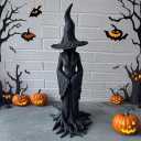 Witch Statue-Halloween Resin Witch Statue-Collectible for Halloween Holiday Party Supplies & Spooky Seasonal Display