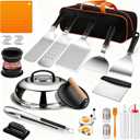 Griddle Accessories Kit for Blackstone, 28Pcs Hibachi Tools Accessories Set for Flat Top Teppanyaki with Griddle Spatula, Burger Press& Trivet Mat, BBQ Christmas Grilling Gifts for Dad,Men