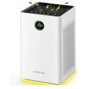 Jafända Air Purifiers for Home Large Room Up To 1190ft², True HEPA 13 Filter, Activated Carbon Remove 99.97% Dust Smoke Odor Pollen Pets Hair Dander Allergies, Quiet Sleep Mode 23dB, Night Light