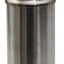 Splash Home Adora Stainless Steel Toilet Brush with Holder, Bowl Scrubber with Durable Cleaning Bristles, Hidden Brush with Splash Protective Disc Design - Satin Nickel ((Pack of 1))