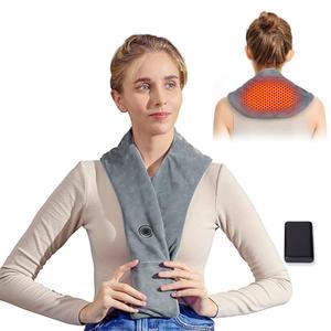 Remo Neck Heating Pad, Portable Cordless Heating Pad for Neck Pain Electric, Compact Soft with Four Heat Settings,Gift for Family,Grey