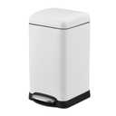 GAOMON Stainless Steel Trash Can, M7 12L Capacity, 30x24x44cm, Durable Kitchen Bathroom Bin, Anti-Stain Hand Design Garbage Can, White
