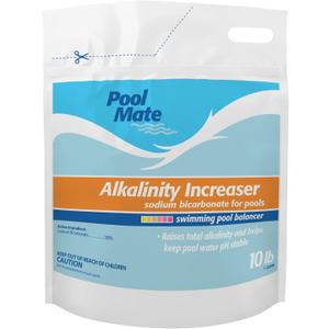 Pool Mate 10-Pounds Premium Alkalinity Increaser for Swimming Pools, 100% Sodium Bicarbonate