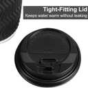 PARACITY 16oz Insulated Ripple Double-Walled Disposable Cups with Lids - 50Pack for Beverages, Espresso, Tea, Parties and Travel, 3.54 inches x 5.39 inches