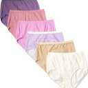 Hanes Women's Underwear Briefs Pack, 6-Pack, Cotton Brief Panties for Women, Moisture-Wicking (Plus Size), Size 10