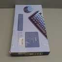 Nowlike Wireless Keyboard and Mouse Combo, Retro Typewriter Keyboard with Round Keycaps, FullSize Ergonomic, Blue, Ideal for Windows PC, Home, Office, and College, Wireless Keyboard Mouse Combo