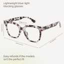 miyya Blue Light Glasses for Women & Men Oversized UV & Blue Light Blocker Chunky Frames, Stylish Eyewear Accessories