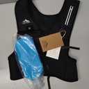 Zelvot Running Vest for Women Men, USA Original Patent, Adjustable Chest Straps Running Hydration Vest with 500ml Soft Flask, Lightweight Breathable Reflective Running Vest for Marathon (Black, M/L)