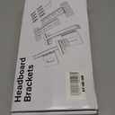 Headboard Brackets for Metal Bed Frame Adjustable Brackets for Headboard with Footboard Extension Kit Fit Twin Full Queen King 2 Pack Matte Black