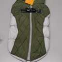 Lelepet Dog Coat Warm Dog Winter Coat Waterproof Dogs Jacket with Harness Built in Reflective Pet Fleece Vest Zip-Up Cold Weather Coats for Large Dogs Turtleneck Windproof Boston Terrier Army Green L