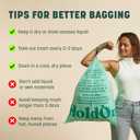 HoldOn 13-Gallon Trash Bags Plant-based Tall Kitchen Trash Bags with Drawstring Handles for Tall Trash Bins, Heavy-duty and Compostable Large Trash Bags (40 bags)