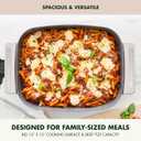 GreenPan Advanced 12 X 15 Electric Skillet with Lid, 7QT Capacity for Family Meals, Healthy Ceramic Nonstick PFAS-Free Coating, Fry, Saut, Steam, Simmer, Sear, Stir Fry, Dishwasher Safe, Clay