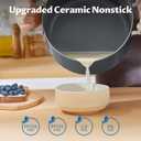 BEZIA 12QT Non Stick Stock Pot with Lid, Ceramic Big Cooking Pot for Soup