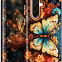 5 x Hocase for Samsung Galaxy A57 5G Case, Butterfly in Orange