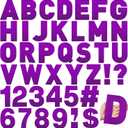 184 Pcs Large Vinyl Letter Stickers 6 Inch Big Alphabet Number and Symbol Stickers Self Adhesive Removable Letter Decals for Bulletin Board Classroom Decor Window Door Mailbox Home Decor(Purple)